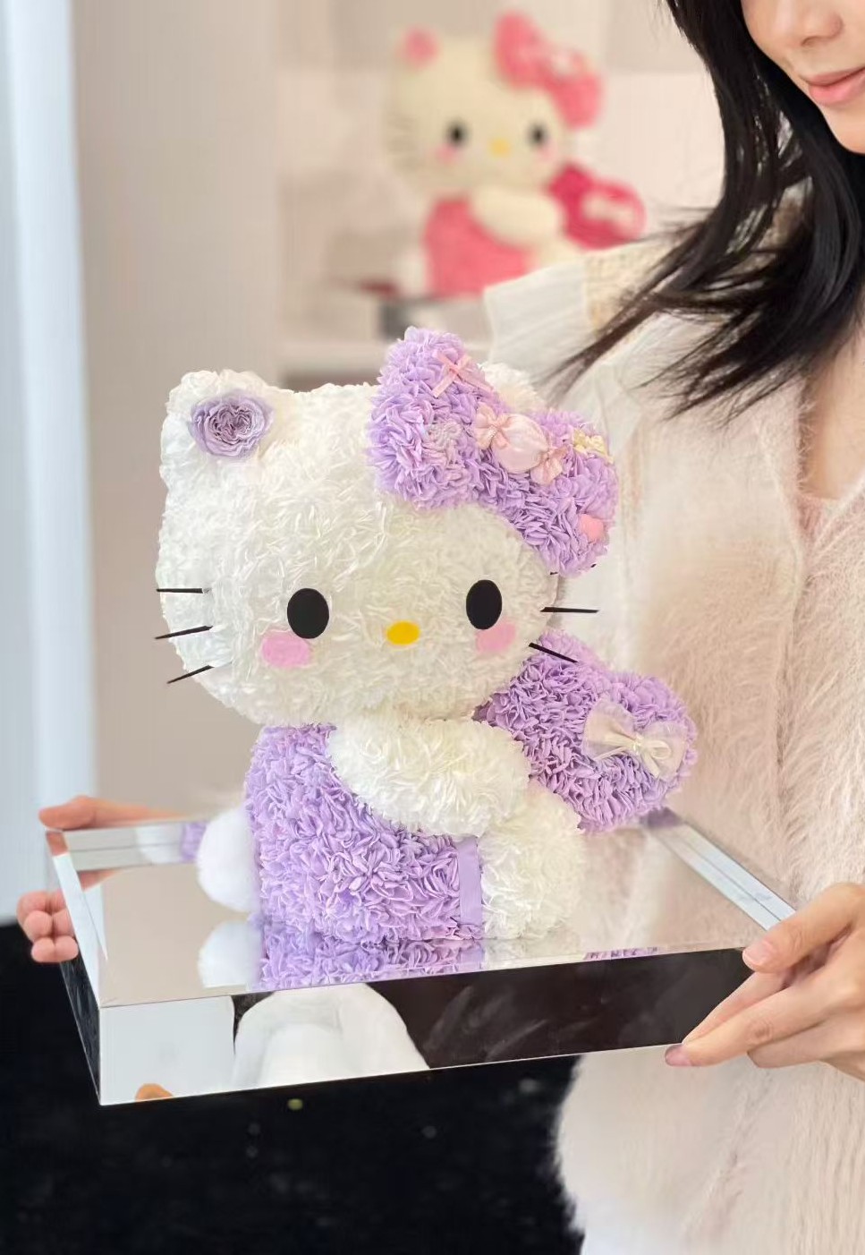 紫色爱心KITTY